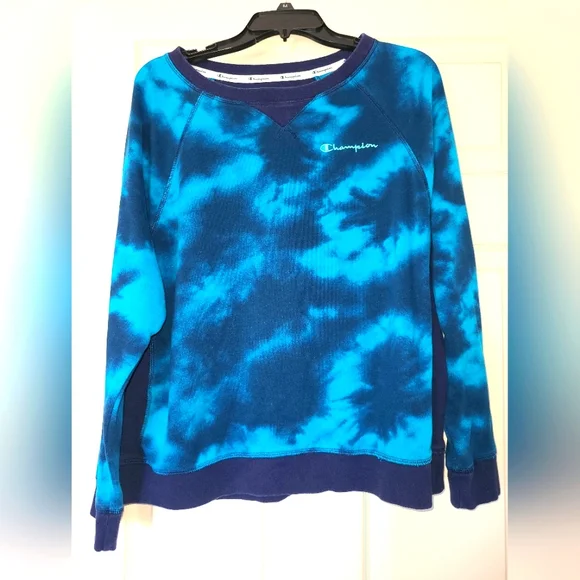 Champion Crew Neck Tie-dye Sweatshirt - Picture 1 of 6